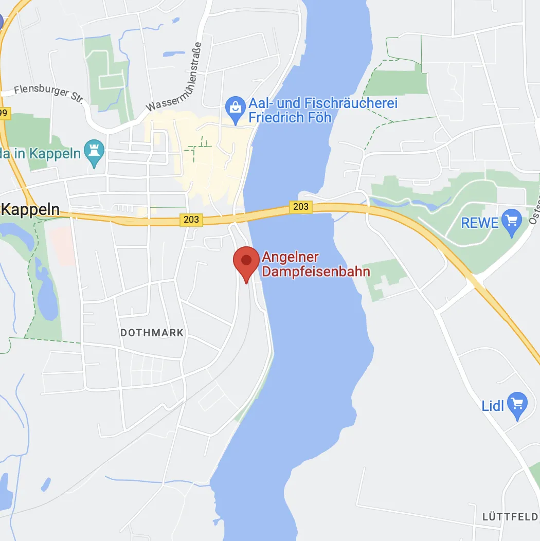 Karte Angelner Dampfeisenbahn